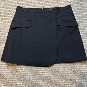 Theory Black Mini Skirt Flap Pockets Modern Professional Chic‎ Career M